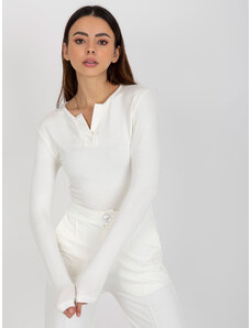 BASIC Krém női póló nyakkivágással EM-BZ-784.33P-ecru