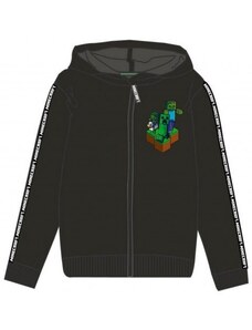 Minecraft gyerek pulóver kapucnis fekete 6év