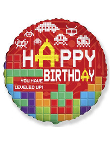 Boldog Születésnapot Happy Birthday bricks fólia lufi 46cm