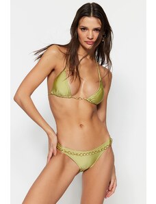 Trendyol zöld bikini alsók lánc kiegészítőkkel, normál lábbal