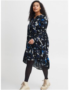 Black and Blue Ladies Patterned Dress Fransa - Women