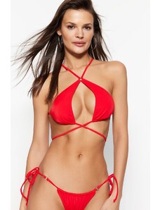Trendyol Red Halter nyak kiegészítő bikini felső