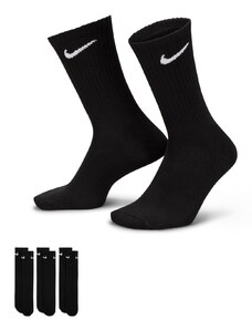 Nike U NK EVERYDAY LTWT CREW 3PR BLACK/WHITE