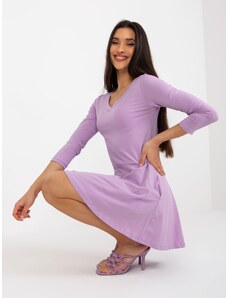 Fashionhunters Light purple flowing minidress with pockets