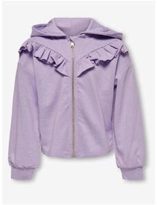 Light purple girly sweatshirt with zipper and hood ONLY Feel - Girls