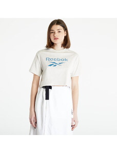 Női póló Reebok Classics Big Logo Cropped T-Shirt Chalk Mel