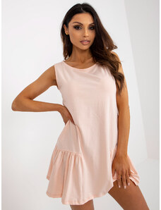 Fashionhunters Light pink sleeveless mini dress