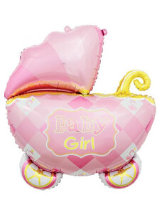 Baby Girl Carriage babakocsi fólia lufi 60cm