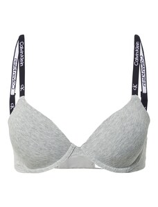 Calvin Klein Underwear Melltartó 'Demi' szürke melír / fekete / fehér
