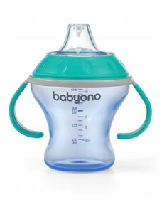 Csepegésmentes pohár üdítőitalos pohárral BabyOno - kék/türkizkék