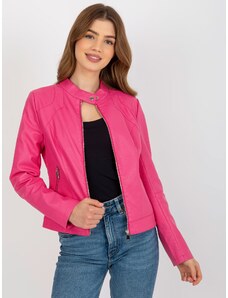 BASIC Sötét rózsaszín bőrkabát -NM-KR-G102.00P-dark pink