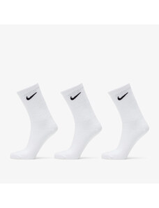 Férfi zoknik Nike Everyday Lightweight Crew Socks 3-Pack White/ Black