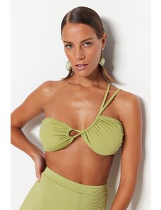 Trendyol Green egyvállú alagút bikini felső