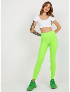 BASIC Neonzöld bordázott leggings -EM-LG-725.11-neon green