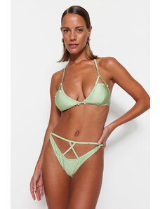 Trendyol Green Cut Out/Window High Leg Bikini alsó