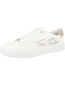 TOM TAILOR Rövid szárú sportcipők rózsaszín arany / fehér