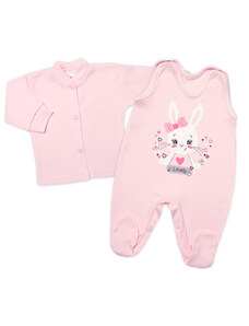 2 darabos szett G-baby camisole + pulóver Lovely Baby, világos rózsaszín