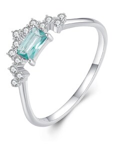 EdenBoutique Türkiz Crystal Crown ezüst gyűrű