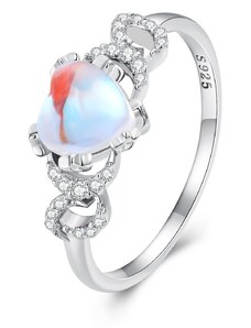 EdenBoutique Color Crystal Heart ezüst gyűrű