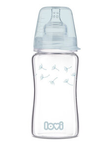 Lovi DiamondGlass Üvegből készült cumisüveg 250 ml (3h+) - Botanic