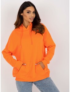 BASIC Narancssárga pulóver kapucnival és kenguru zsebbel MA-BL-2210024.43P-orange