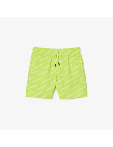 Lacoste Boys’ Printed Recycled Polyester Swim Trunks