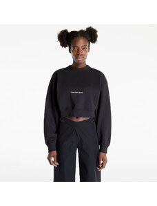 Női kapucnis pulóver Calvin Klein Jeans Institutional Mock Sweatshirt Black