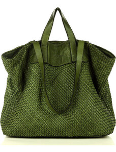 MARCO MAZZINI Zöld kötött shopper bag (v186c)