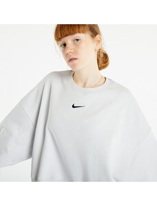 Női kapucnis pulóver Nike Sportswear Phoenix Fleece Women's Oversized Crewneck Sweatshirt Photon Dust/ Black