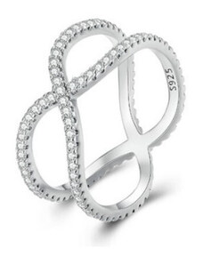 Ékszerkirály Ezüst gyűrű, dupla, 6-os méret
