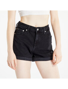 Női rövidnadrág Calvin Klein Jeans Mid Rise Shorts Denim Black