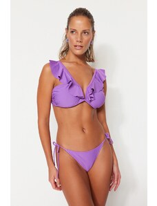 Trendyol Purple Tie magas szárú bikini alsó