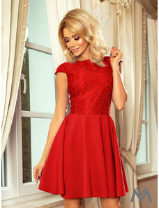 NM Gyönyörű női ruha 157-8 piros csipkével