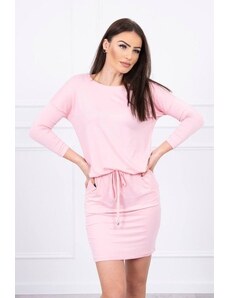KS Derékban köthető női ruha rózsaszín színben
