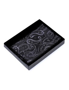 Zsebkendő zakóba paisley minta 770802 fekete