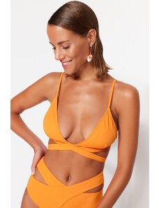Trendyol narancssárga háromszög halom bikini felső