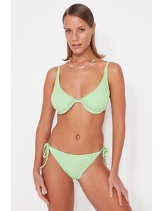 Trendyol zöld huzal fordított V drót alatti törölköző bikini felső