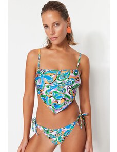 Trendyol Lilac Print Detail Bikini felső