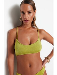 Trendyol Green Bralette Glitter Bikini Top