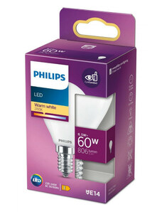 LED Izzók Philips E 6.5 W 6,5 W 60 W E14 806 lm Ø 4,5 x 8 cm (2700 K)