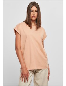 Urban Classics Women's T-shirt with an extended shoulder in amber color