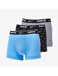 Boxeralsó Nike Dri-FIT Trunk 3-Pack Swoosh Print/ Grey/ University Blue