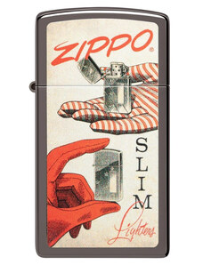 Zippo Slim Vintage Black Ice  öngyújtó | Z48396