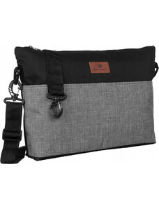 Peterson Fekete - szürke textil shopper táska [DH] GBP-06-9007 BLACK+GREY