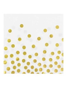 Színes Gold Dots White Pöttyös szalvéta 12 db-os 33x33cm