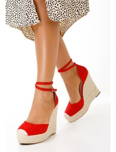 Zapatos Saniza piros espadrilles szandál