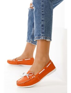 Zapatos Regna narancssárga bőr mokaszin női