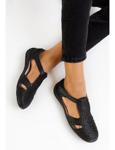 Zapatos Naturala mihely fekete bőr balerina