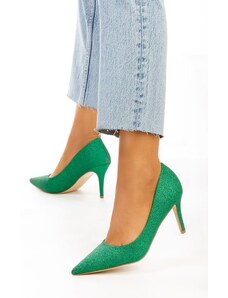 Zapatos Polina zöld tűsarkú cipő