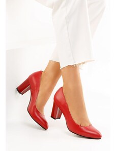 Zapatos Consuelo piros bőr cipő